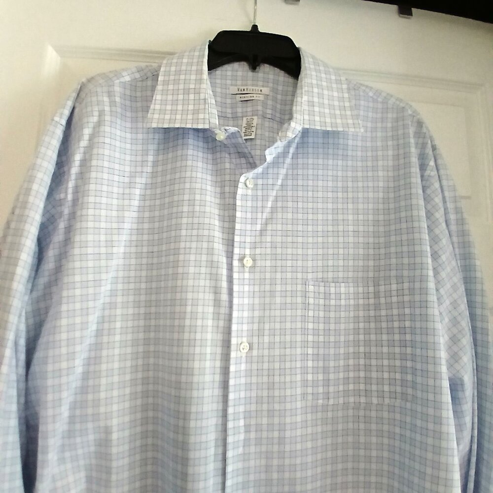 Van Heusen Mens Long Sleeve Shirt Size 17